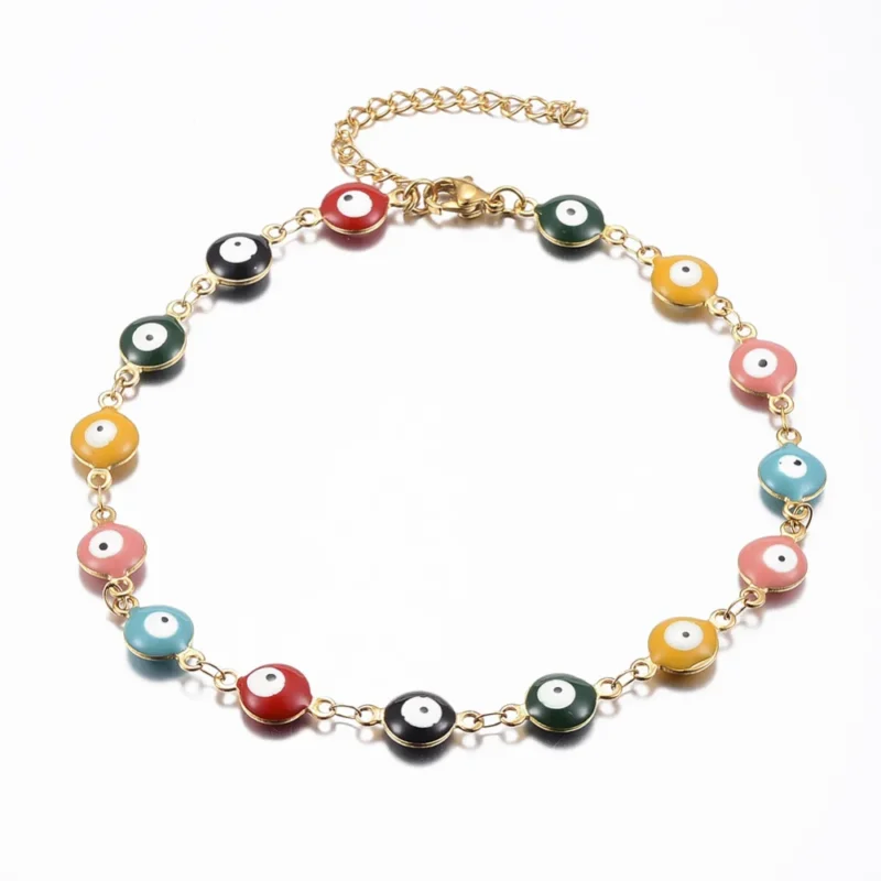 pulseira olho turco colorido