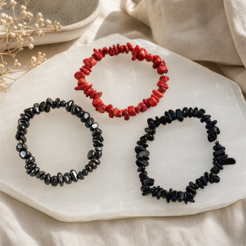 pulseira de turmalina e hematite
